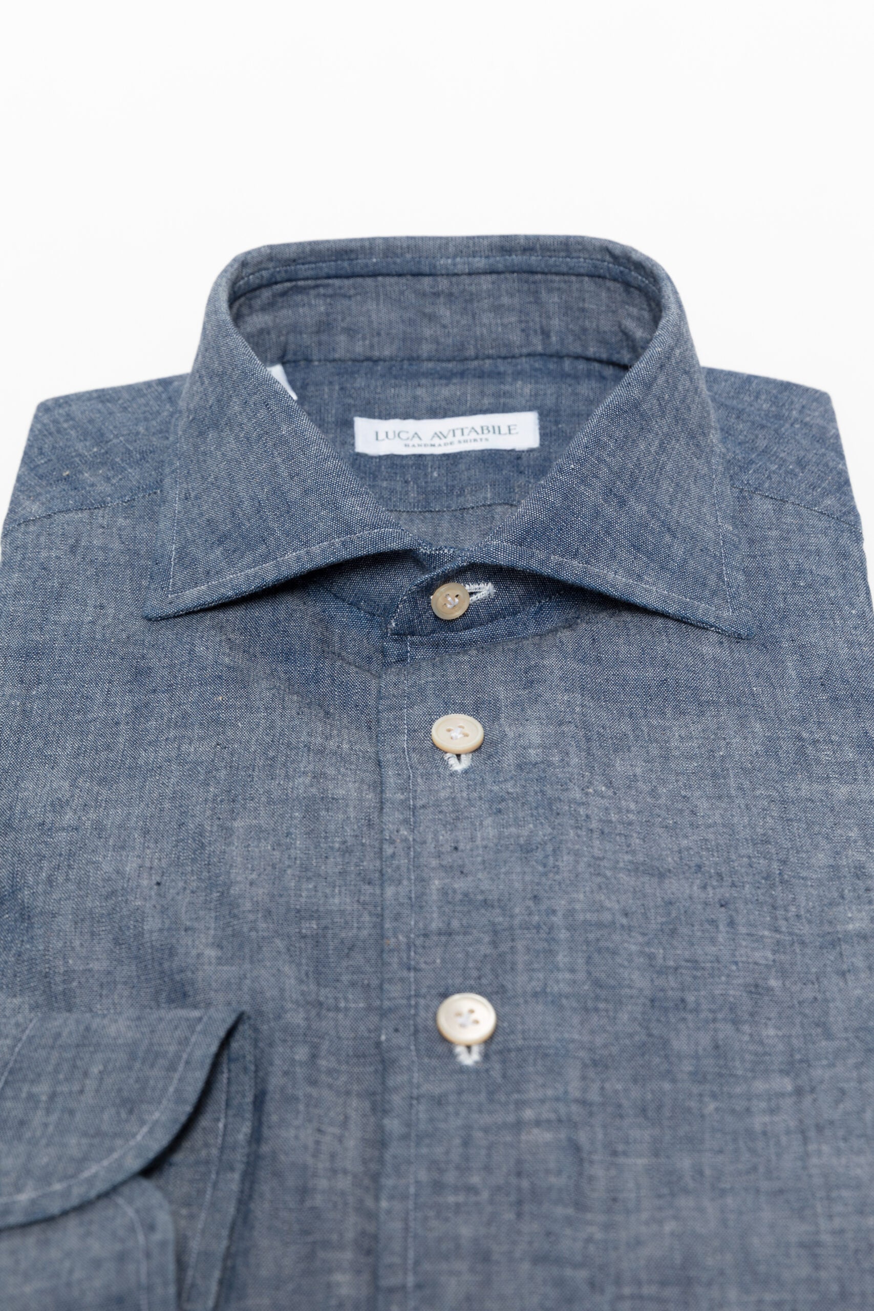 【ブルー（44）】Luca Chambray SS Shirt ブルー（44）】Luca Chambray SS Shirt