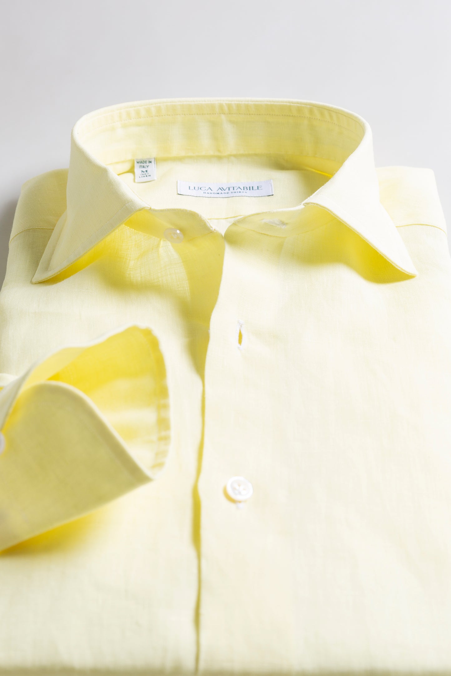 light yellow dress shirt New Primavera - Light Yellow Irish Linen Shirt – Luca Avitabile