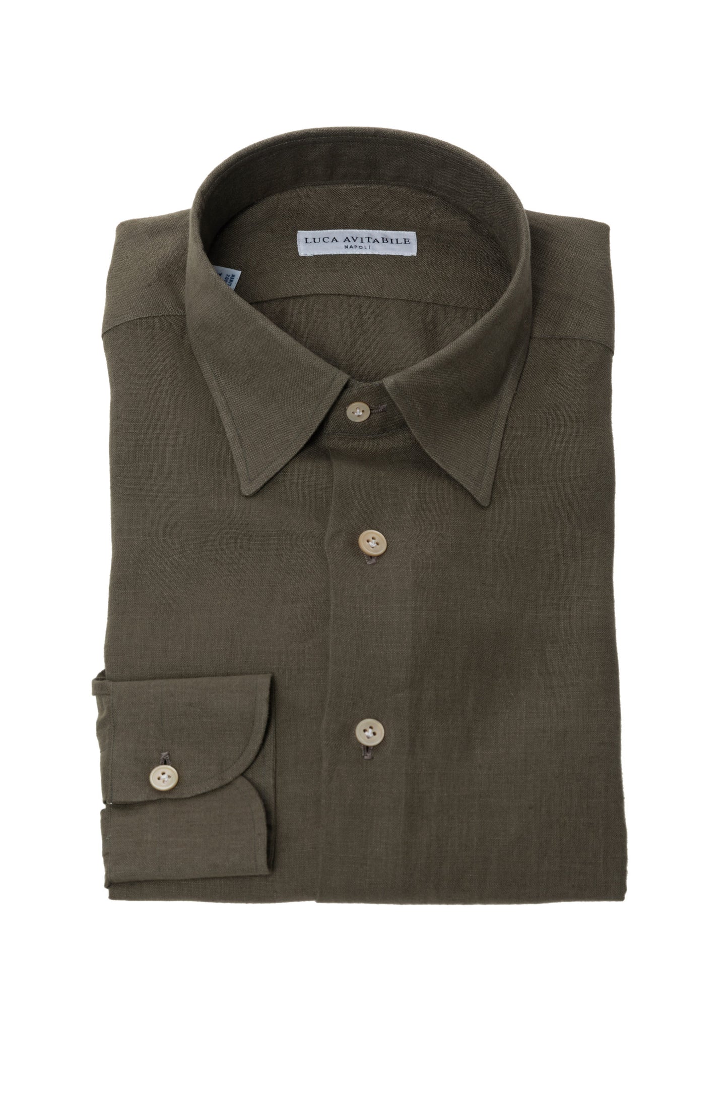 Primavera - Khaki Irish Linen Shirt XL Primavera - Khaki Irish Linen Shirt XL